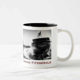 The Edmund Fitzgerald with Crew Names Two-Tone Coffee Mug
