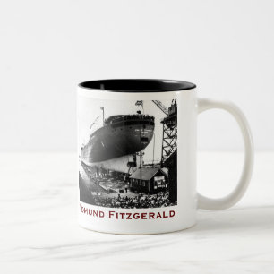 The Edmund Fitzgerald with Crew Names Two-Tone Coffee Mug