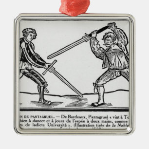 The Education of Pantagruel, illustration Metal Ornament