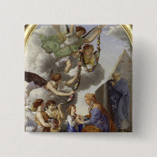 The Education of the Virgin 15 Cm Square Badge