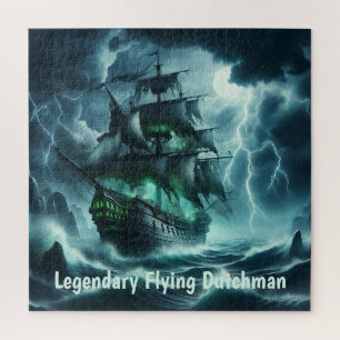 The Eerie Flying Dutchman  A Ghost Ship of the Sea Jigsaw Puzzle