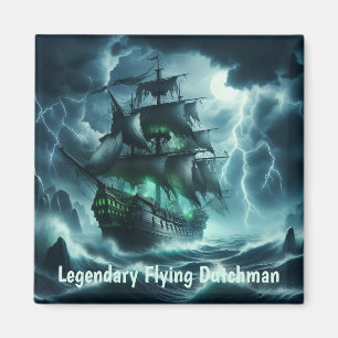 The Eerie Flying Dutchman A Ghost Ship of the Sea Magnet