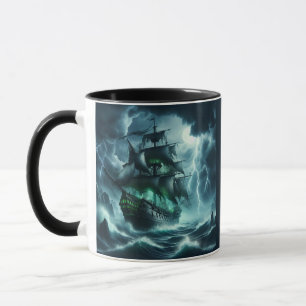 The Eerie Flying Dutchman  A Ghost Ship of the Sea Mug