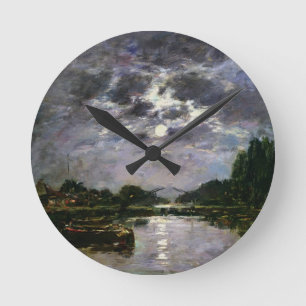 The Effect of the Moon, 1891 (oil on canvas) Round Clock