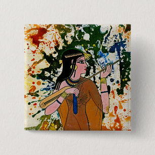 The Egyptian Enchantress by Michael Moffa 15 Cm Square Badge