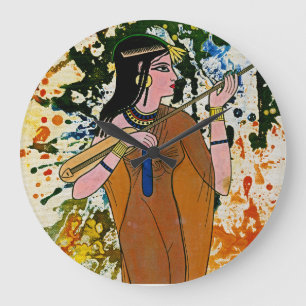 The Egyptian Enchantress by Michael Moffa Large Clock