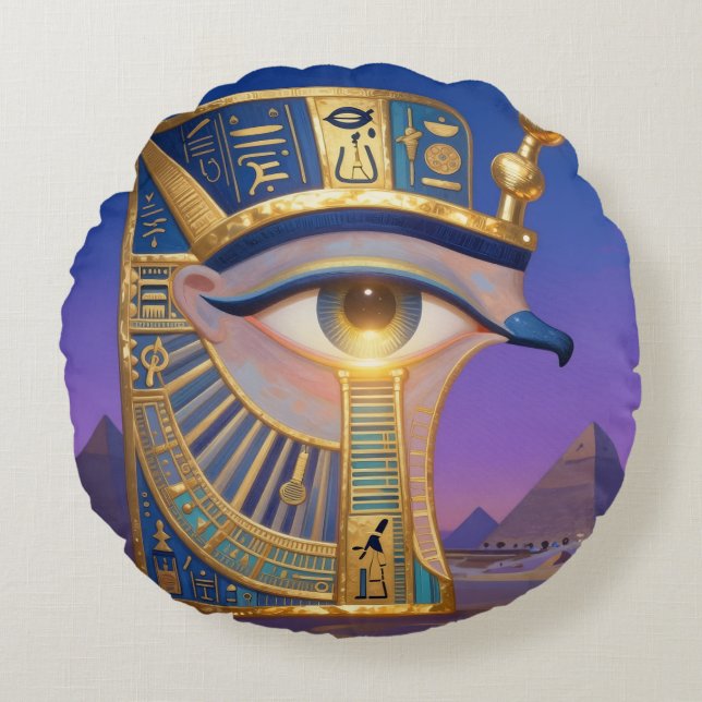 The Egyptian Eye´2 Round Cushion (Front)