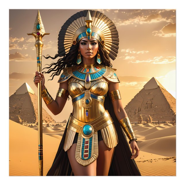 The egyptian warrior goddess of the sands photo print (Front)