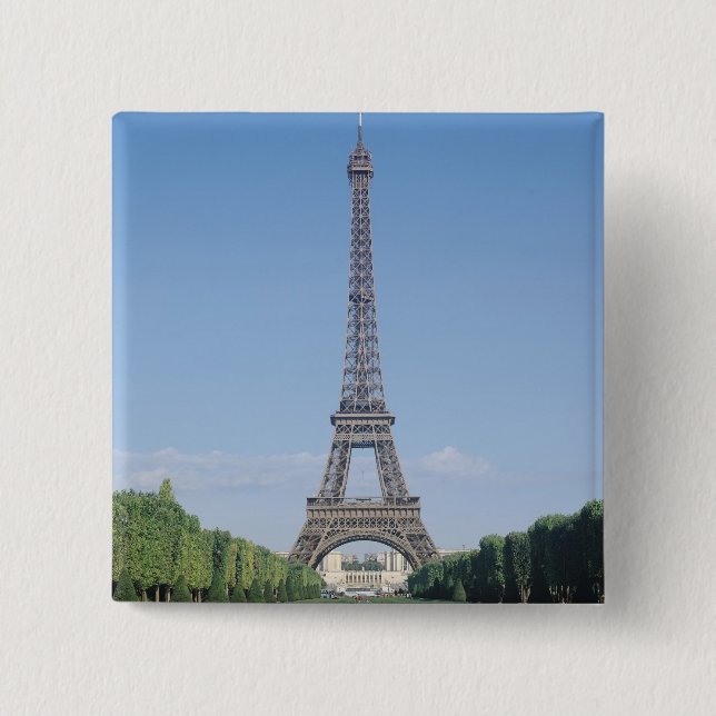 The Eiffel Tower 15 Cm Square Badge (Front)
