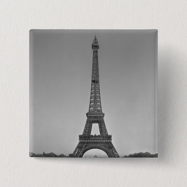 The Eiffel tower, 1887-89 15 Cm Square Badge (Front)