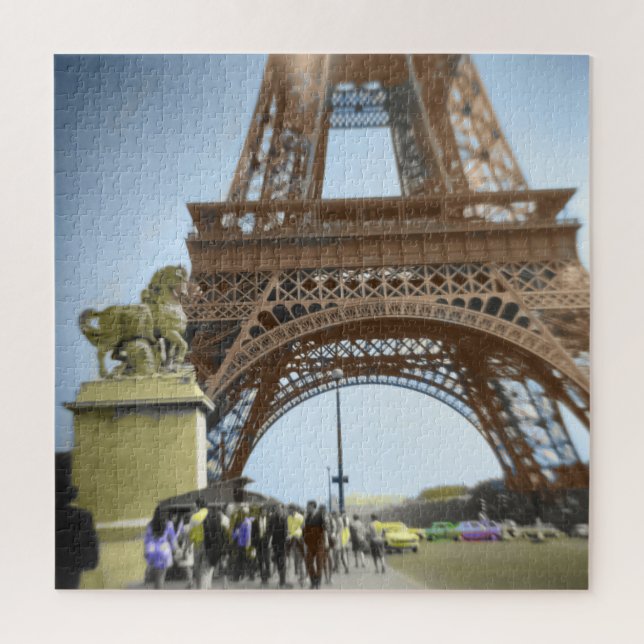 The Eiffel Tower, as you haven't seen it before. Jigsaw Puzzle (Vertical)