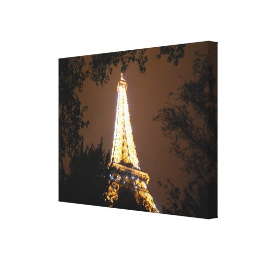 The Eiffel Tower at Night Gallery Wrap Canvas