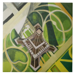 The Eiffel Tower (by Robert Delaunay) Ceramic Tile