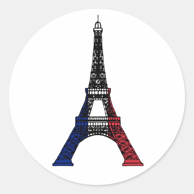 The Eiffel Tower Classic Round Sticker (Front)