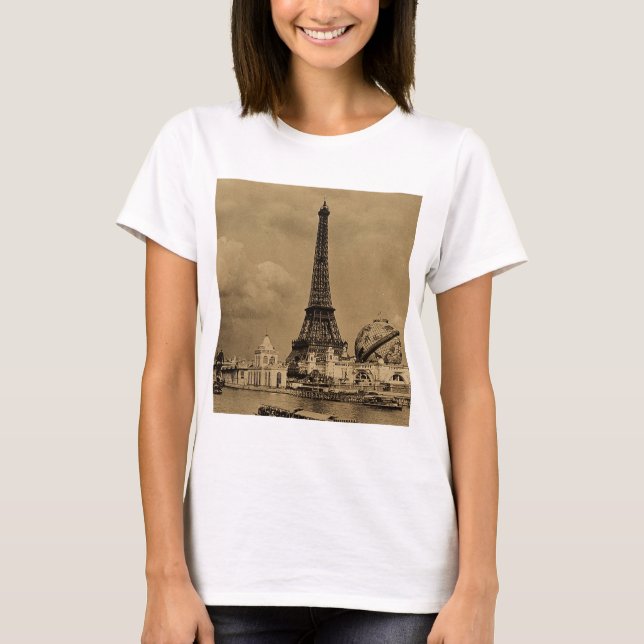 The Eiffel Tower from the Seine Paris Exposition T-Shirt (Front)