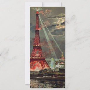 The Eiffel Tower in Red Invitation