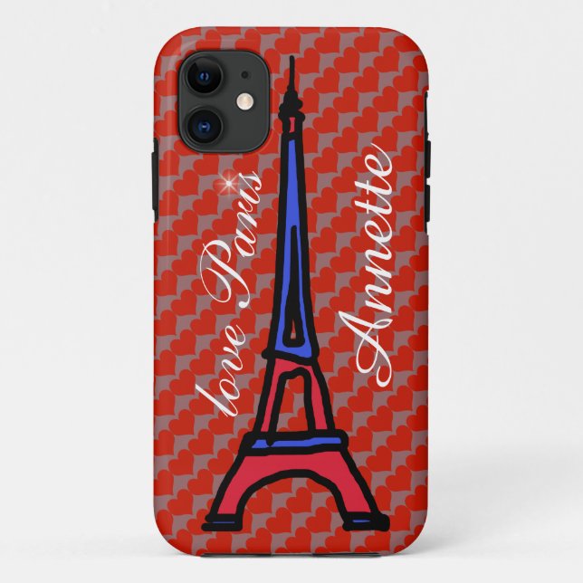 The Eiffel Tower. love Paris Case-Mate iPhone Case (Back)