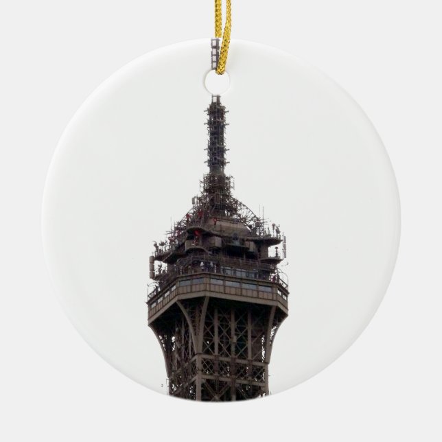 The Eiffel Tower Paris France Ceramic Tree Decoration (Front)