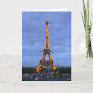 The Eiffel Tower Paris France Holiday Card