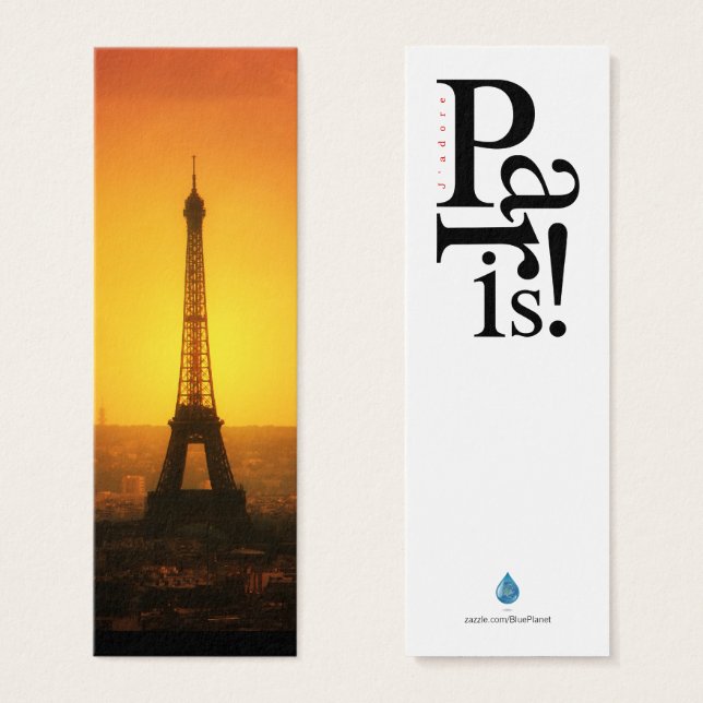 The Eiffel Tower Paris mini bookmark (Front & Back)