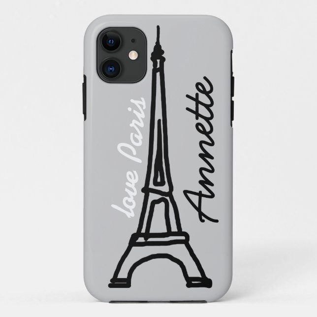 The Eiffel Tower personalised Case-Mate iPhone Case (Back)
