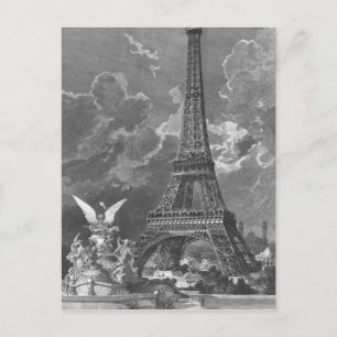 The Eiffel Tower Universal Exhibition Postcard