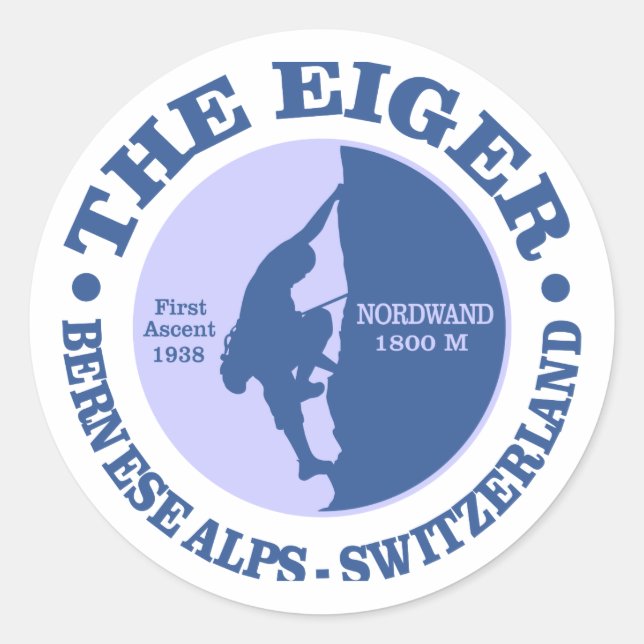 The Eiger Classic Round Sticker (Front)
