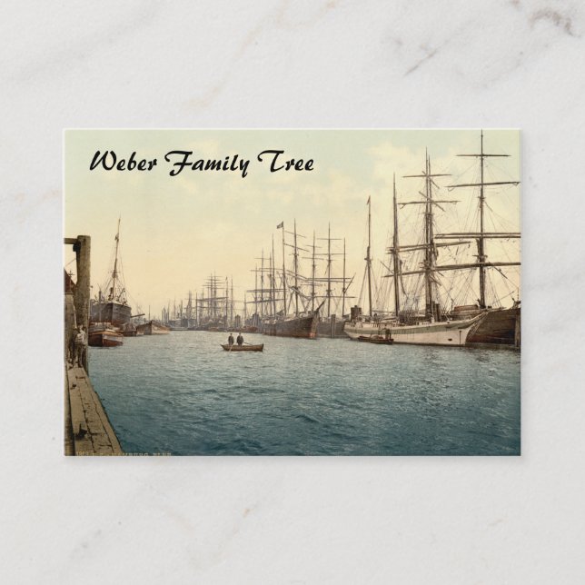 The Elbe, Hamburg, Germany Business Card (Front)