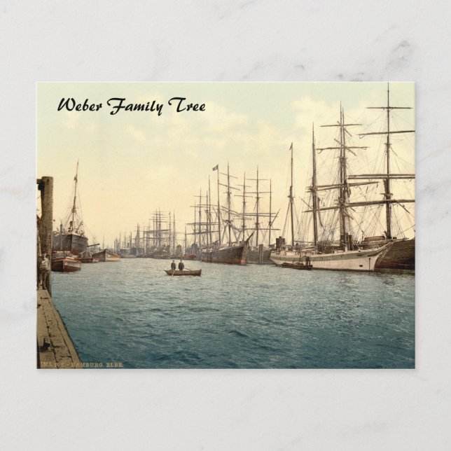 The Elbe, Hamburg, Germany Postcard (Front)