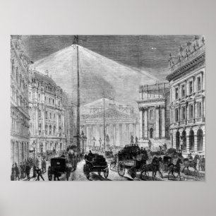 The Electric Light at the Mansion House Poster