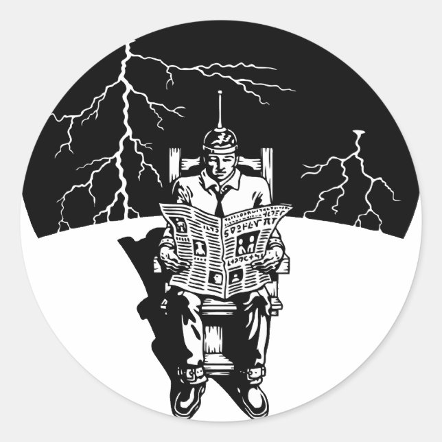 The Electrical Chair Classic Round Sticker (Front)