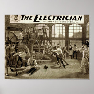 The Electrician Retro Theatre Poster