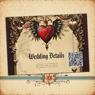 The elegance and mysticism of the Gothic heart. Enclosure Card