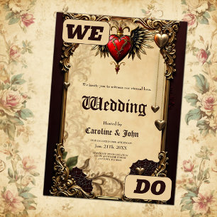 The elegance and mysticism of the Gothic heart.  Invitation