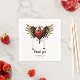 The elegance and mysticism of the Gothic heart. Napkin