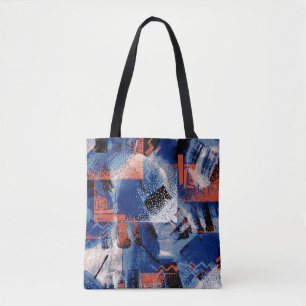 The elegance of blue arouses admiration in the fab tote bag