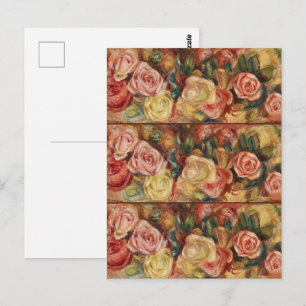 The Elegance of Roses by Pierre-Auguste Renoir Postcard