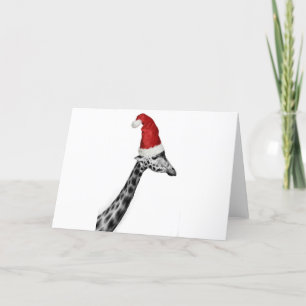 The Elegance of the Christmas Giraffe Holiday Card