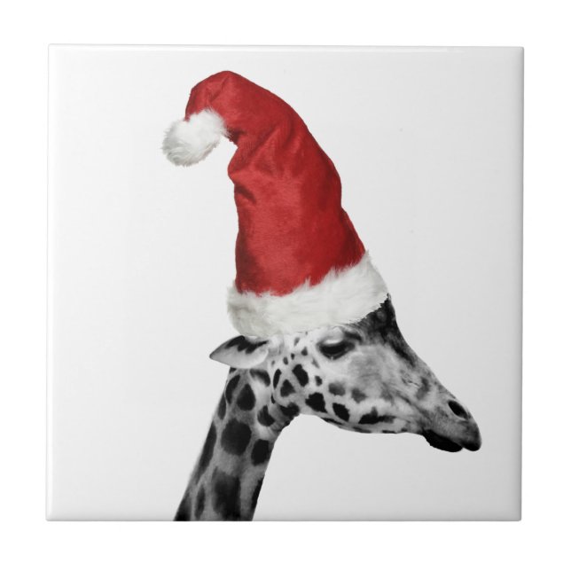 The Elegance of the Christmas Giraffe Tile (Front)