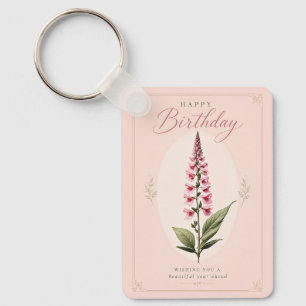 The Elegance of the Foxglove Bloom Key Ring