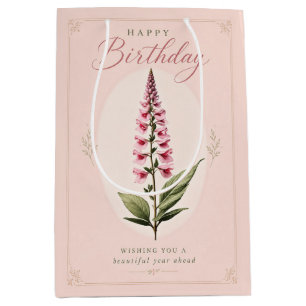 The Elegance of the Foxglove Bloom Medium Gift Bag