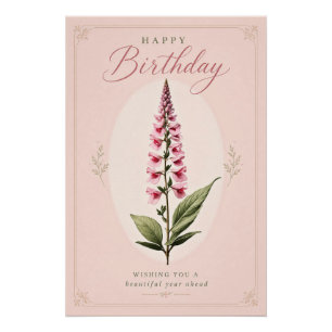 The Elegance of the Foxglove Bloom Poster