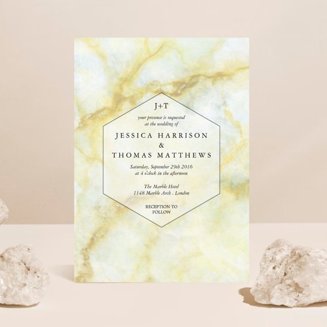 The Elegant Marble Effect Wedding Collection Invitation (Creator Uploaded)
