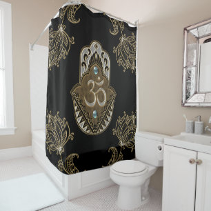 The elegant sign Ohm. Shower Curtain