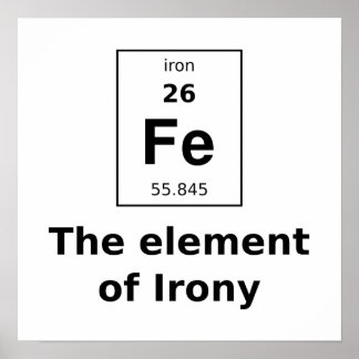 The element of irony poster