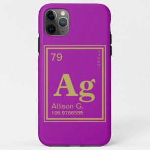 The Element of You! Custom Name Fuscia Periodic iPhone 11 Pro Max Case