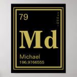 The Element of You! Custom Name Gold Element Poster<br><div class="desc">Gold</div>