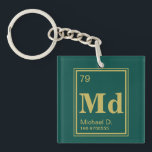 The Element of You! Custom Name Gold Periodic Key Ring<br><div class="desc">A custom name gold periodic table element keychain.</div>