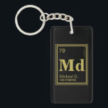 The Element of You! Custom Name Gold Periodic Key Ring<br><div class="desc">A custom name gold periodic table element keychain.</div>
