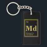 The Element of You! Custom Name Gold Periodic Key Ring<br><div class="desc">A custom name gold periodic table element keychain.</div>